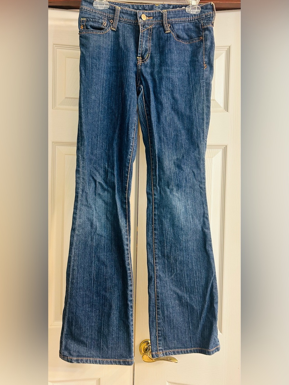 Vintage Seven7 Denim Jeans with Yellow Topstitching